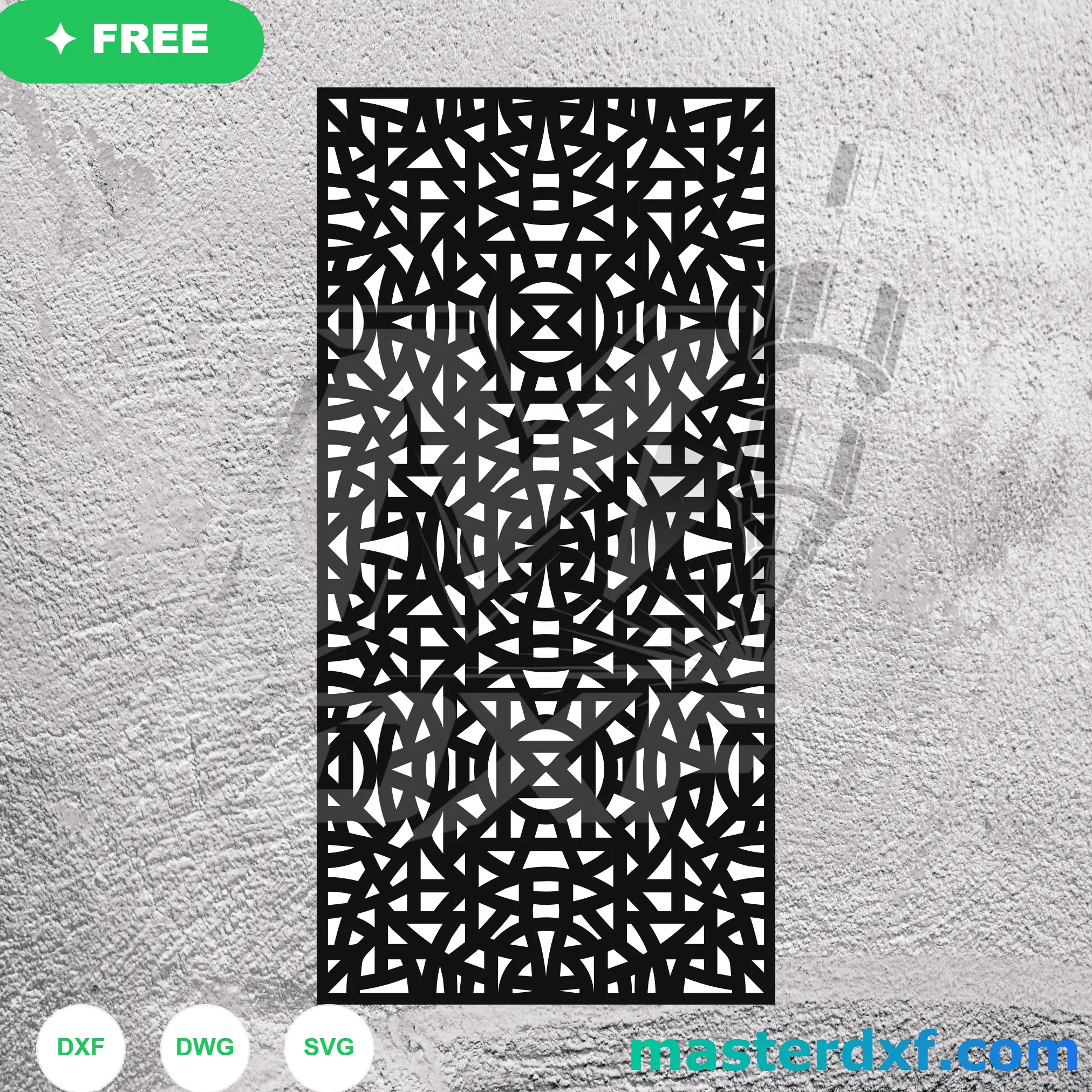 Abstract Tribal Mosaic DXF Pattern for Artistic Screens DXF File